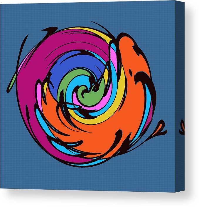 Abstract Canvas Print featuring the digital art Abstract Signature by Ronald Mills