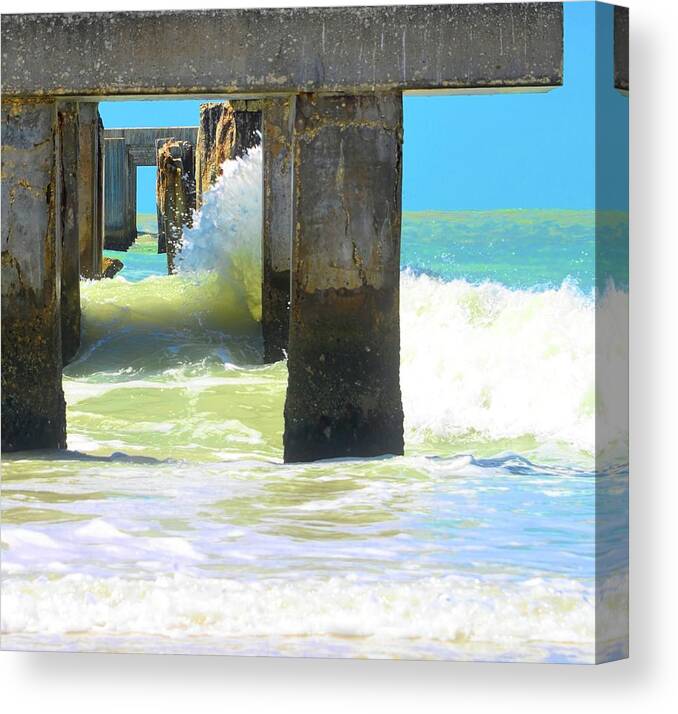 Stone Fishing Pier Canvas Print featuring the photograph Back To Boca by Alison Belsan Horton