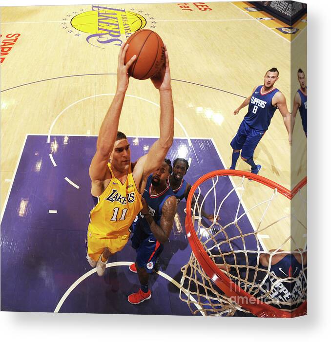Nba Pro Basketball Canvas Print featuring the photograph Brook Lopez by Andrew D. Bernstein