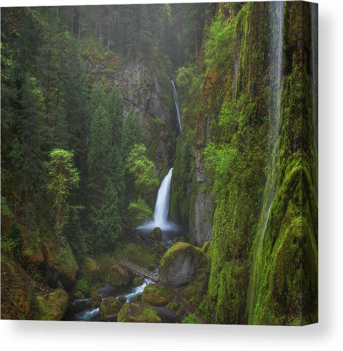 Oregon Canvas Print featuring the photograph Canyon Falls by Darren White