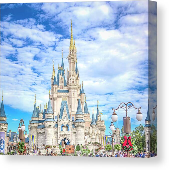 Magic Kingdom Canvas Print featuring the photograph Cinderella Castle by Mark Andrew Thomas