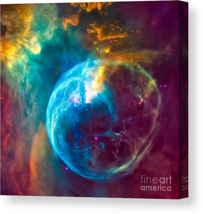 Nebula Canvas Print featuring the photograph Colorful Wall Art Nebula by Stefano Senise
