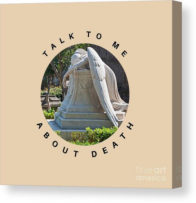 Talk To Me About Death Canvas Print featuring the digital art Death Doula by Nicola Finch