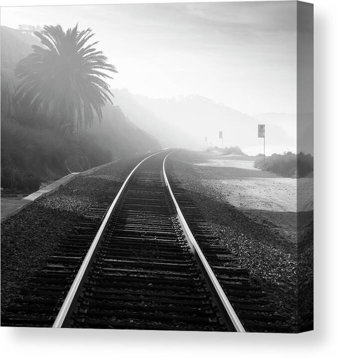 San Diego Canvas Print featuring the photograph Del Mar Train Tracks by William Dunigan