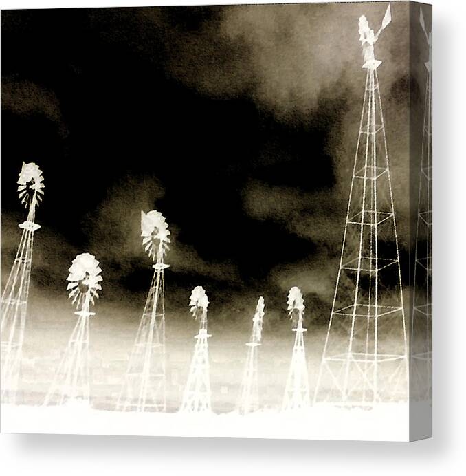 Windmill Canvas Print featuring the photograph Dust in the Wind by Max Mullins