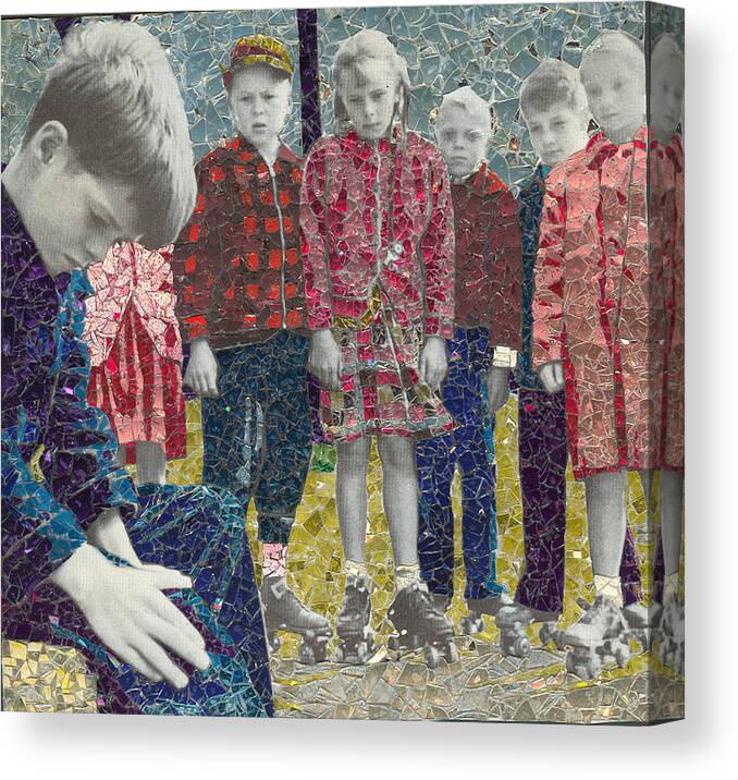 Vintage Canvas Print featuring the mixed media Growing Pains by Matthew Lazure