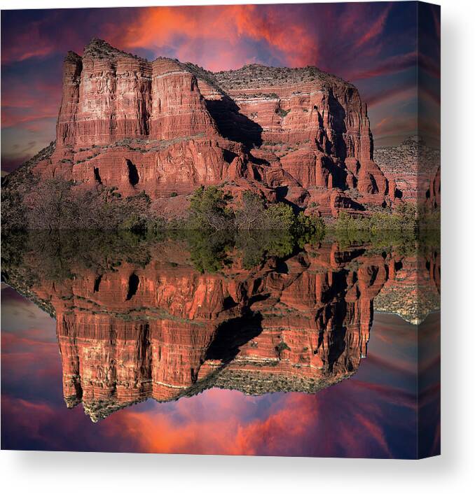 Sedona Canvas Print featuring the photograph Jack's Canyon Reflection by Al Judge