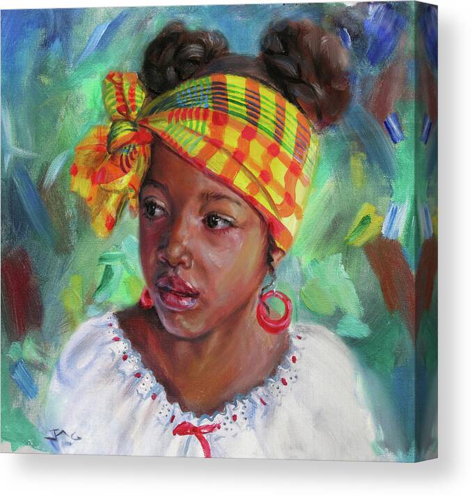 Caribbean Canvas Print featuring the painting Nisi by Jonathan Gladding