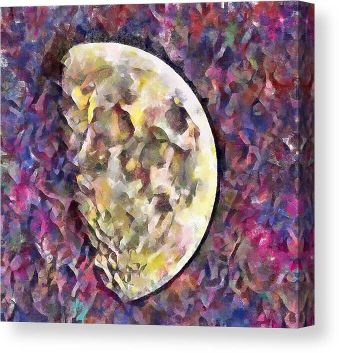 November Canvas Print featuring the mixed media November Moon by Christopher Reed