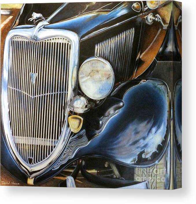 Ford Roadster Canvas Print featuring the drawing Object of my Reflection by David Neace