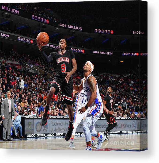 Nba Pro Basketball Canvas Print featuring the photograph Rajon Rondo by Jesse D. Garrabrant