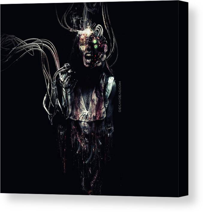 Decaydead Canvas Print featuring the digital art Silent Screams by Argus Dorian