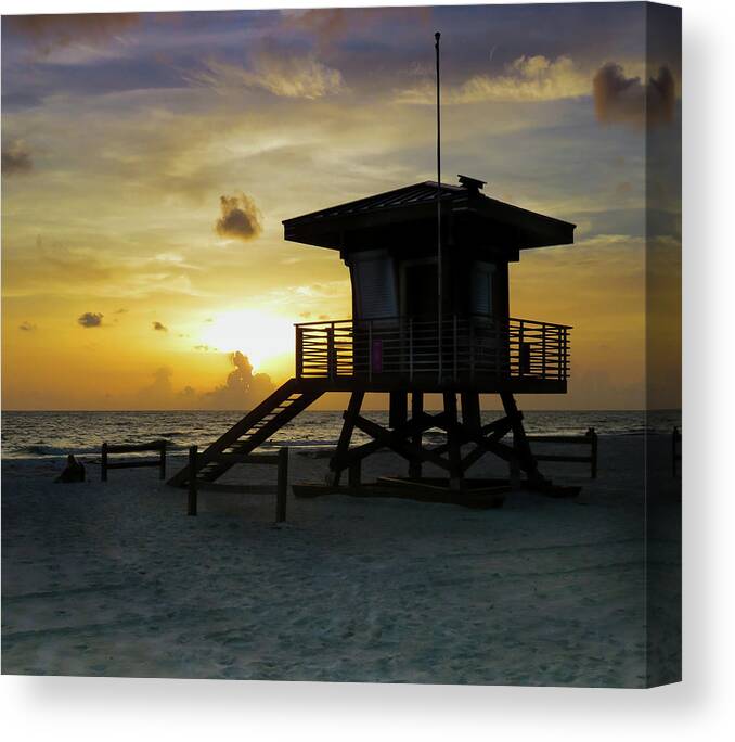 Night Beach Canvas Print featuring the photograph Soft Surrender by Vicky Edgerly