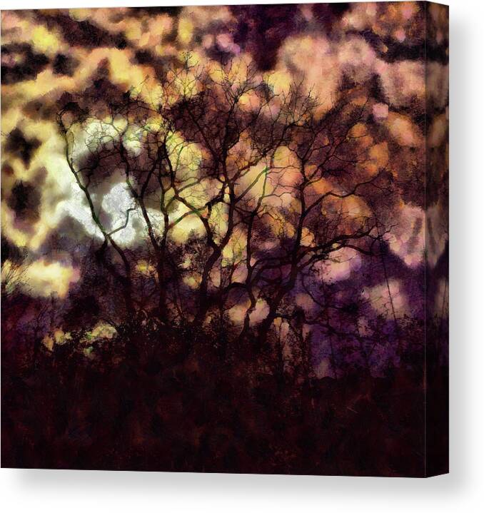 Tree Canvas Print featuring the mixed media Spectral Tree by Christopher Reed