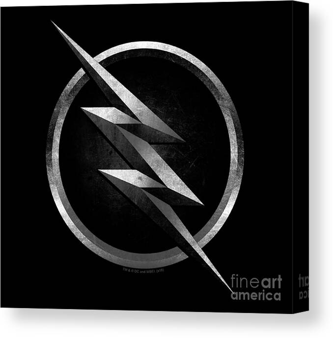 The Flash Dc Zoom Logo Bw Chrome Canvas Print / Canvas Art by Edith Braim -  Fine Art America