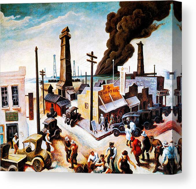Thomas Hart Benton Canvas Print featuring the photograph Boomtown #2 by Thomas Hart Benton Thomas Hart Benton Canvas Print featuring the photograph Boomtown #2 by Thomas Hart Benton