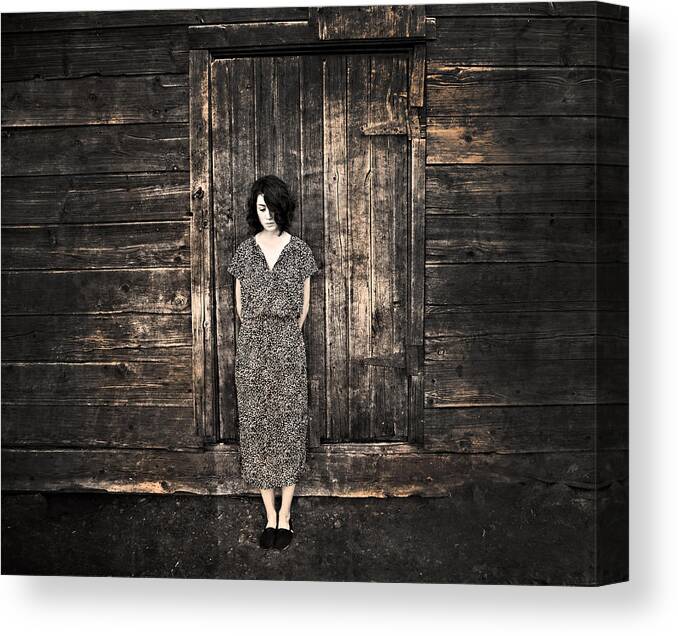 Portrait Canvas Print featuring the photograph Dirty Thirties by Theresa Tahara
