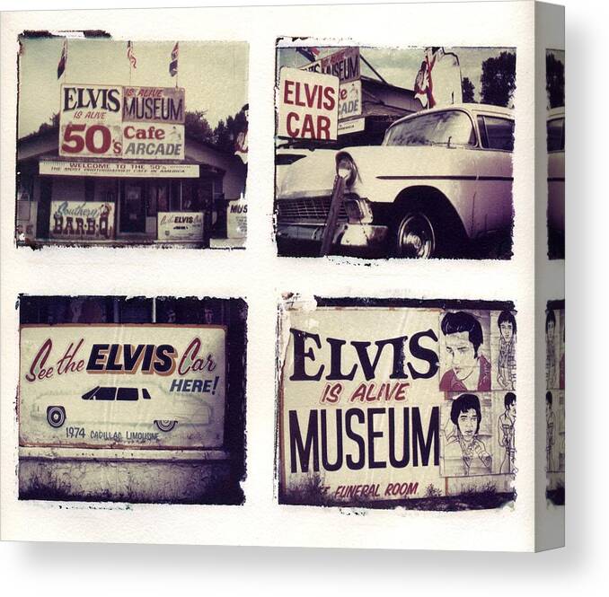Elvis Canvas Print featuring the photograph Disgraceland #2 by Jane Linders