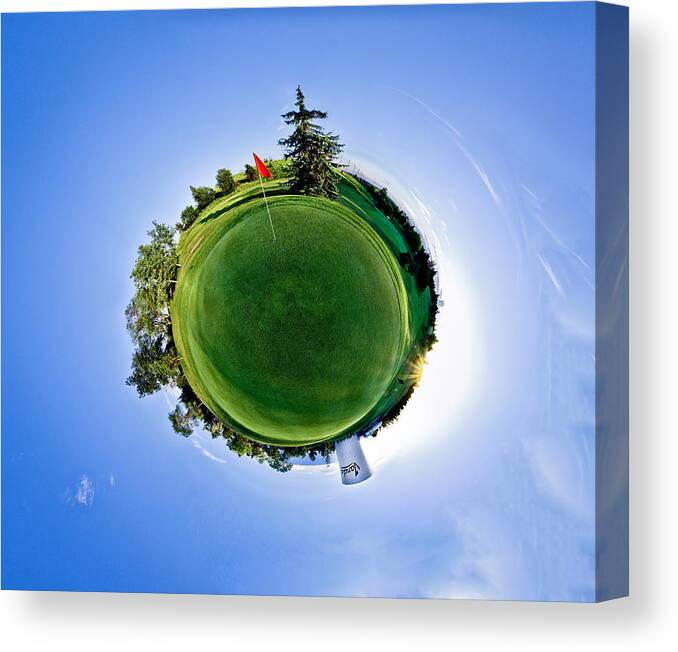 University Canvas Print featuring the photograph Golf #1 by Niels Nielsen