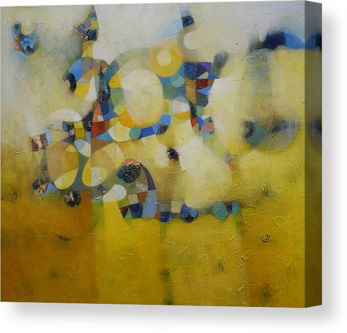 Abstract Painting Canvas Print featuring the painting Illusions #1 by Ronex Ahimbisibwe