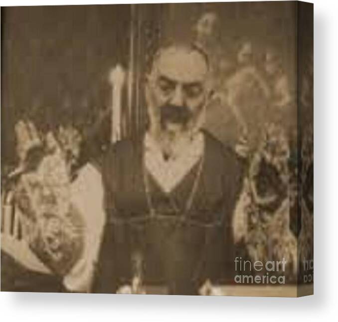 Prayer Canvas Print featuring the photograph Padre Pio #26 by Archangelus Gallery