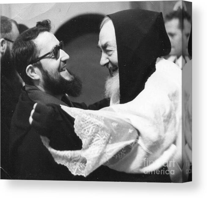 Prayer Canvas Print featuring the photograph Padre Pio #28 by Archangelus Gallery