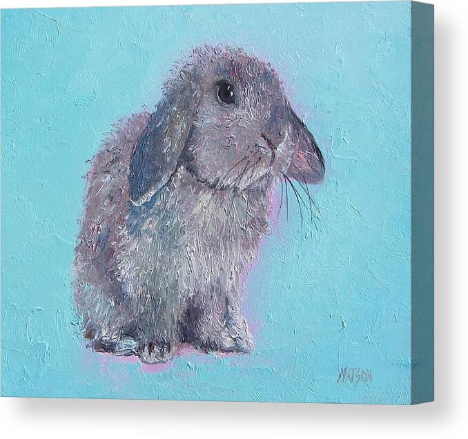 Bunny Canvas Print featuring the painting Bunny Rabbit by Jan Matson