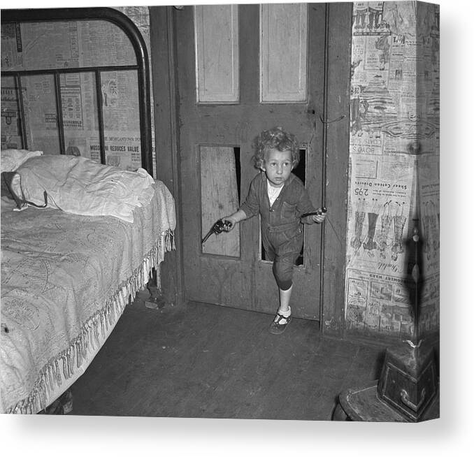 1938 Canvas Print featuring the photograph Coal Miner's Child, 1938 by Granger