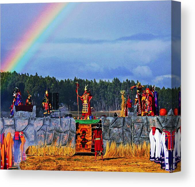 Peru Canvas Print featuring the photograph Cusco Festival of the Sun by Rochelle Berman