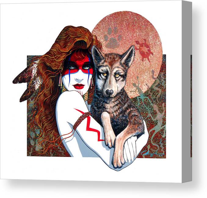 Relief Canvas Print featuring the painting Feral Child by David Chapple