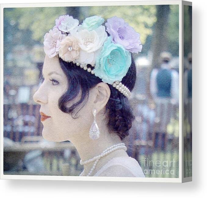 Great Gatsby Canvas Print featuring the photograph Gatsby Girl by Lilliana Mendez