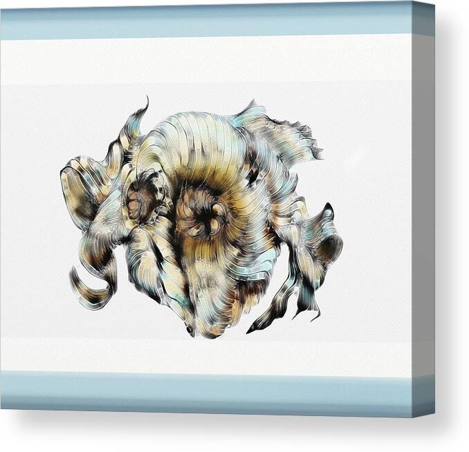 Wood Canvas Print featuring the digital art Knotted Thoughts by Douglas Day Jones