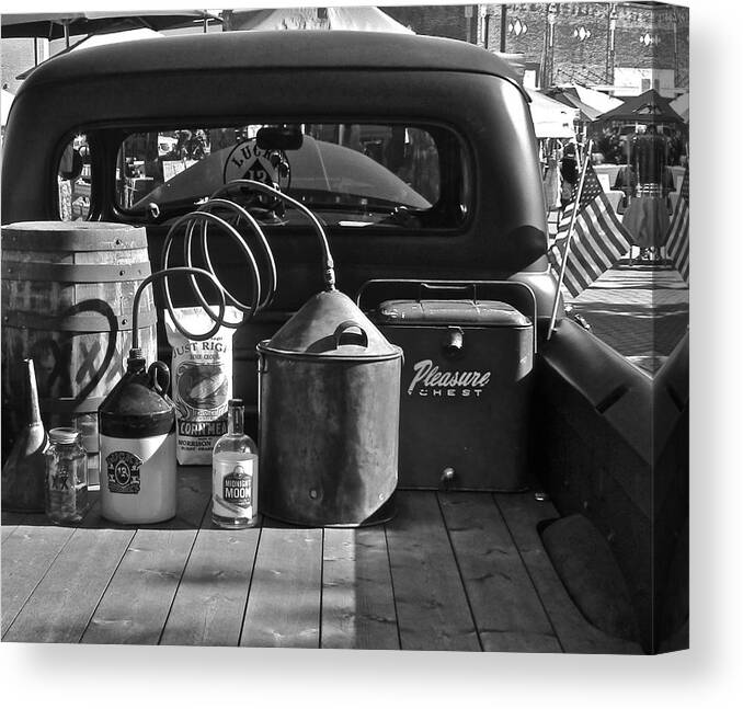 Old Truck Canvas Print featuring the photograph Moonshine by Albert Fadel