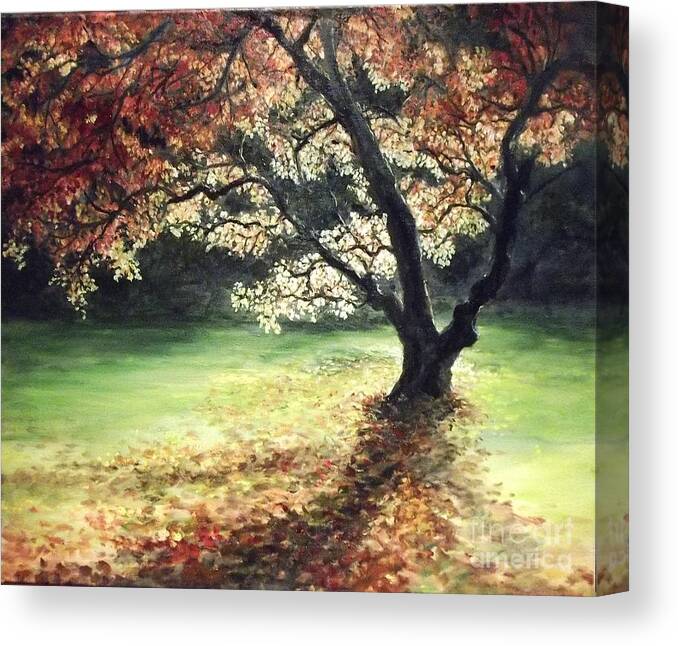 Bright Light Canvas Print featuring the painting My Love of Trees VII by Lizzy Forrester