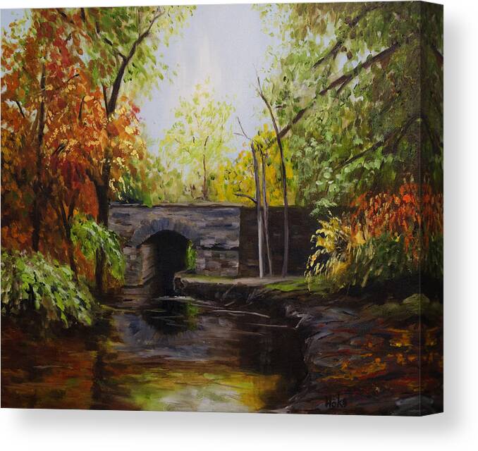 Landscape Canvas Print featuring the painting Natural State by Scott Hoke