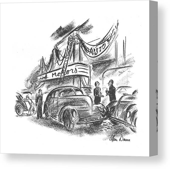 110693 Adu Alan Dunn Canvas Print featuring the drawing New Yorker October 12th, 1940 by Alan Dunn
