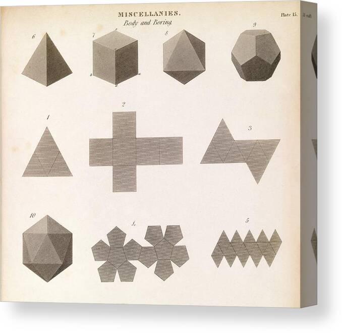 Tetrahedron Canvas Print featuring the photograph Polyhedron Geometry by Middle Temple Library