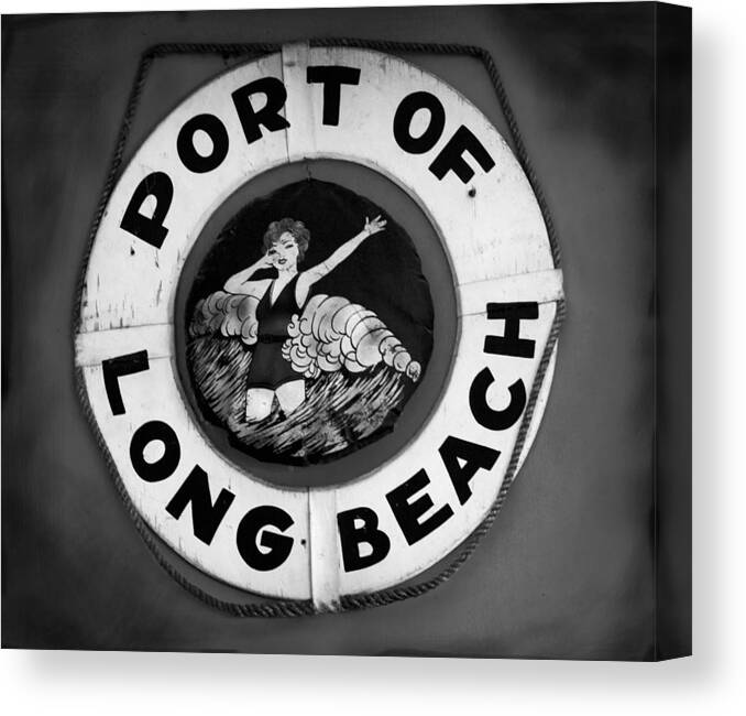 Port Of Long Beach Canvas Print featuring the photograph Port of Long Beach Life Saver By Denise Dube by Denise Dube