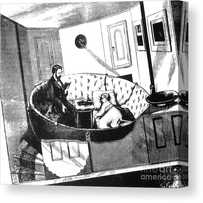 Science Canvas Print featuring the photograph Prevention Of Seasickness 1870 by Science Source