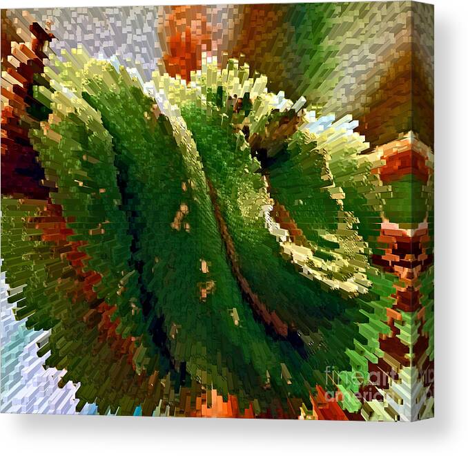 Abstract Canvas Print featuring the digital art Python by Patricia Griffin Brett
