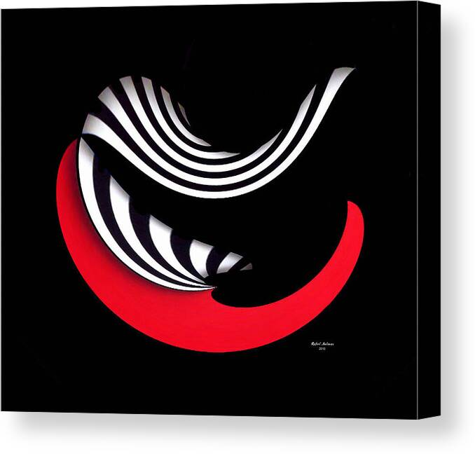 Art Canvas Print featuring the digital art Red II by Rafael Salazar