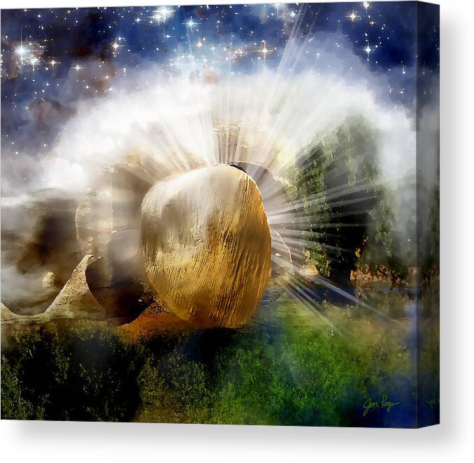 Risen Canvas Print featuring the digital art Risen by Jennifer Page