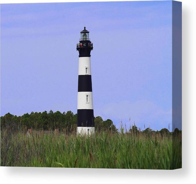 Lighthouse Canvas Print featuring the photograph Roadside Bodie Light 2 by Cathy Lindsey