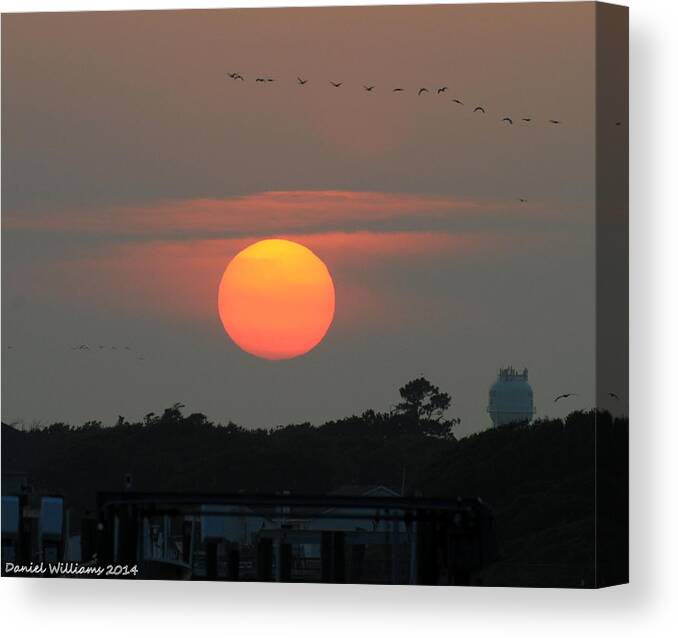 Sunset Canvas Print featuring the photograph Setting Sun by Dan Williams