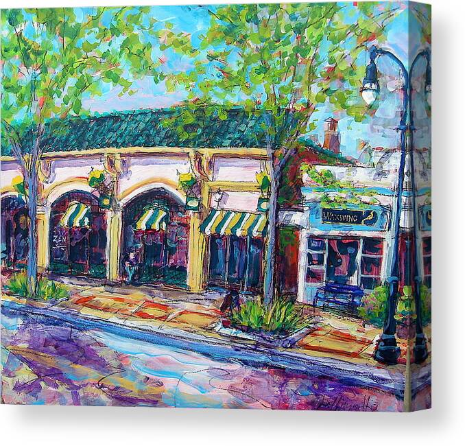 Cityscape Canvas Print featuring the painting Shorewood Zen by Les Leffingwell