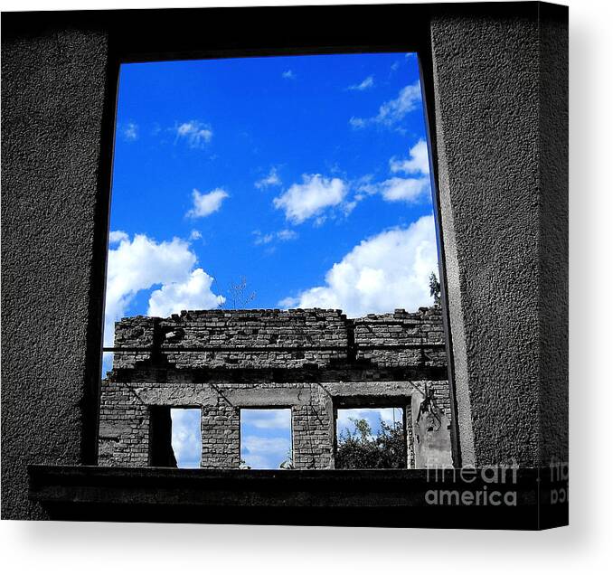 Window Canvas Print featuring the photograph Sky Windows by Nina Ficur Feenan