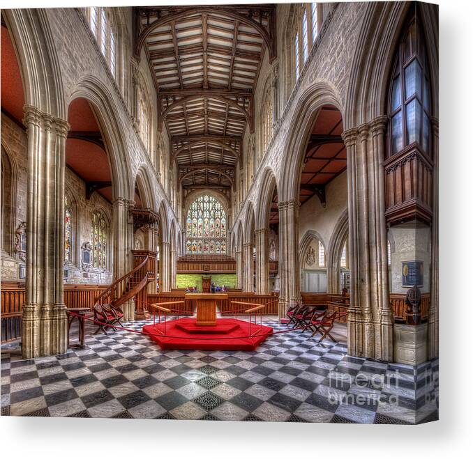 Oxford Canvas Print featuring the photograph St Mary The Virgin Church - Nave by Yhun Suarez