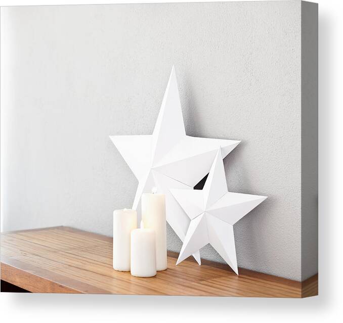 Apartment Canvas Print featuring the photograph Stars And Candles by U Schade