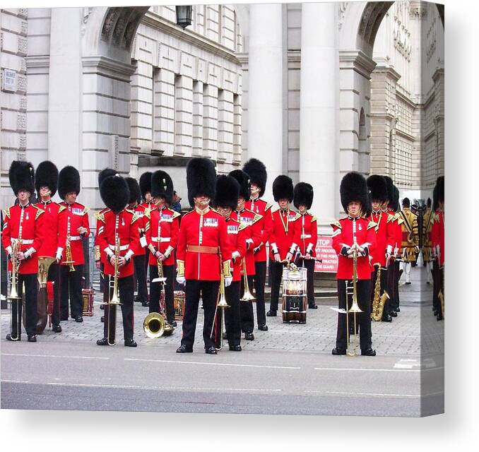 Guard Canvas Print featuring the photograph Stop The Guard is here by Lelia Fashion