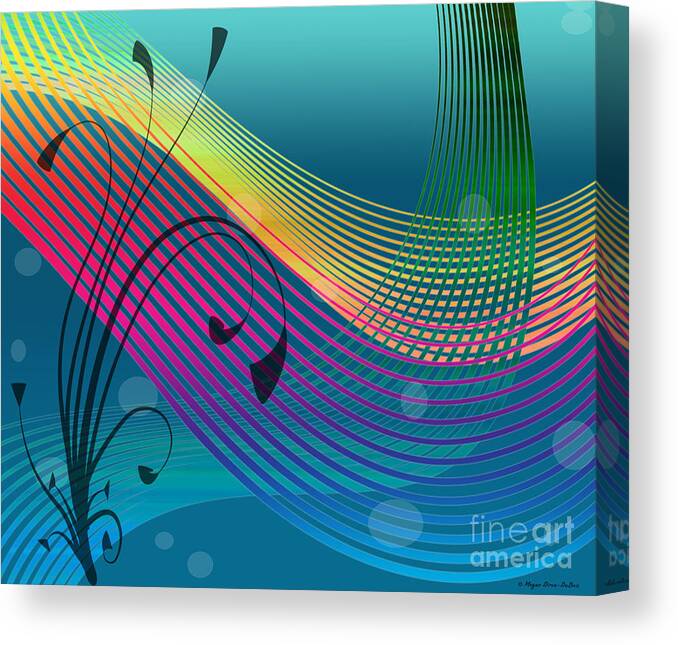 Abstract Canvas Print featuring the digital art Sweet Dreams Abstract by Megan Dirsa-DuBois